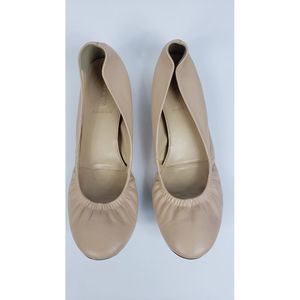 J. Crew Nude Leather Ballet Flat 8